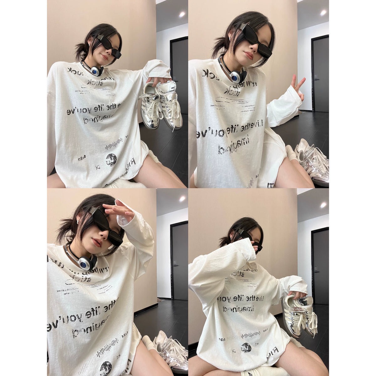 rétro print longsleeve tee レトロプリントロングスリーブティー