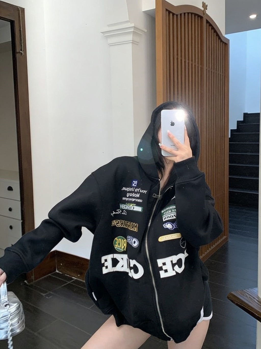 Hoodie zip parka フード付きジップパーカー