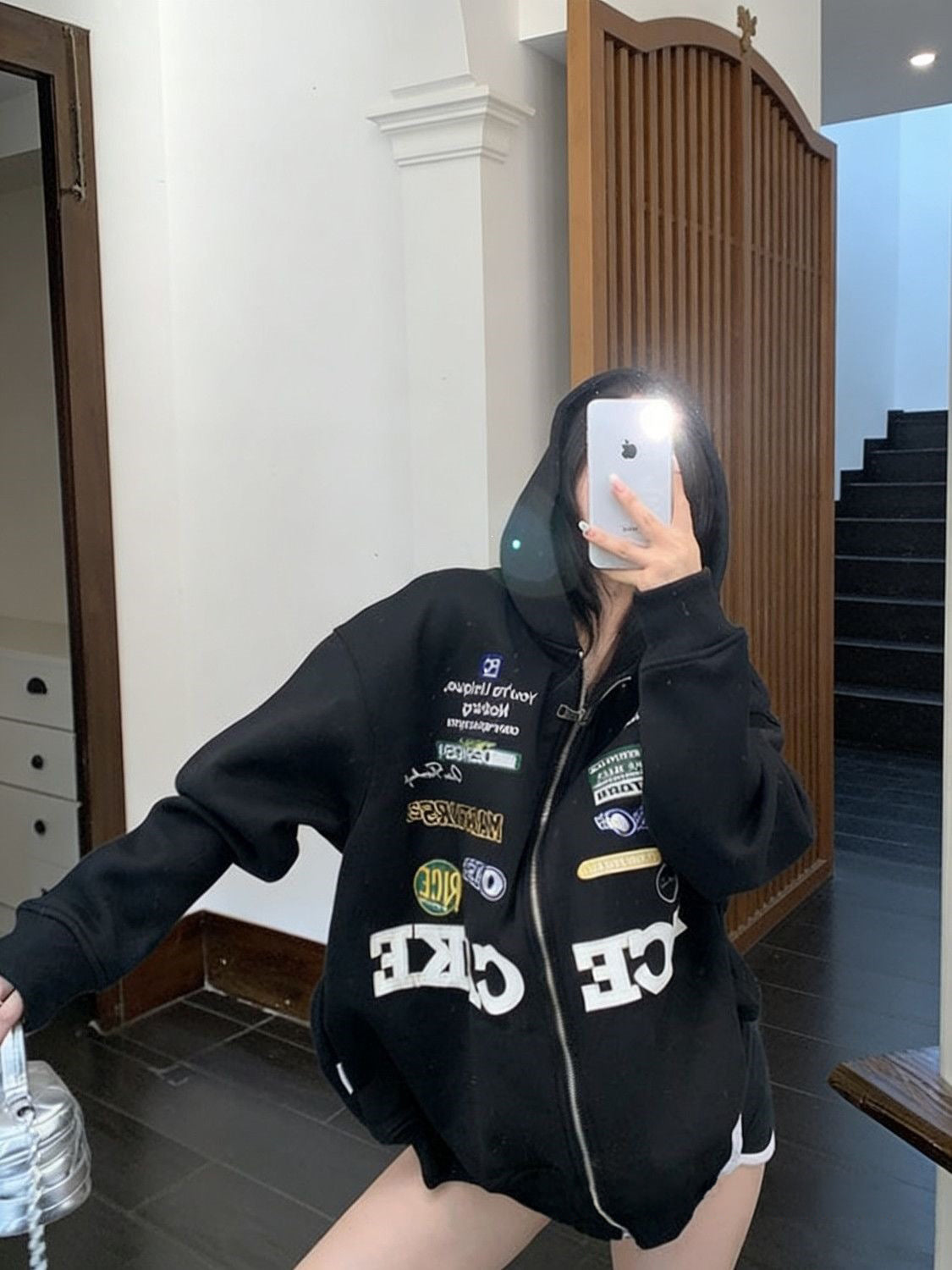 Hoodie zip parka フード付きジップパーカー