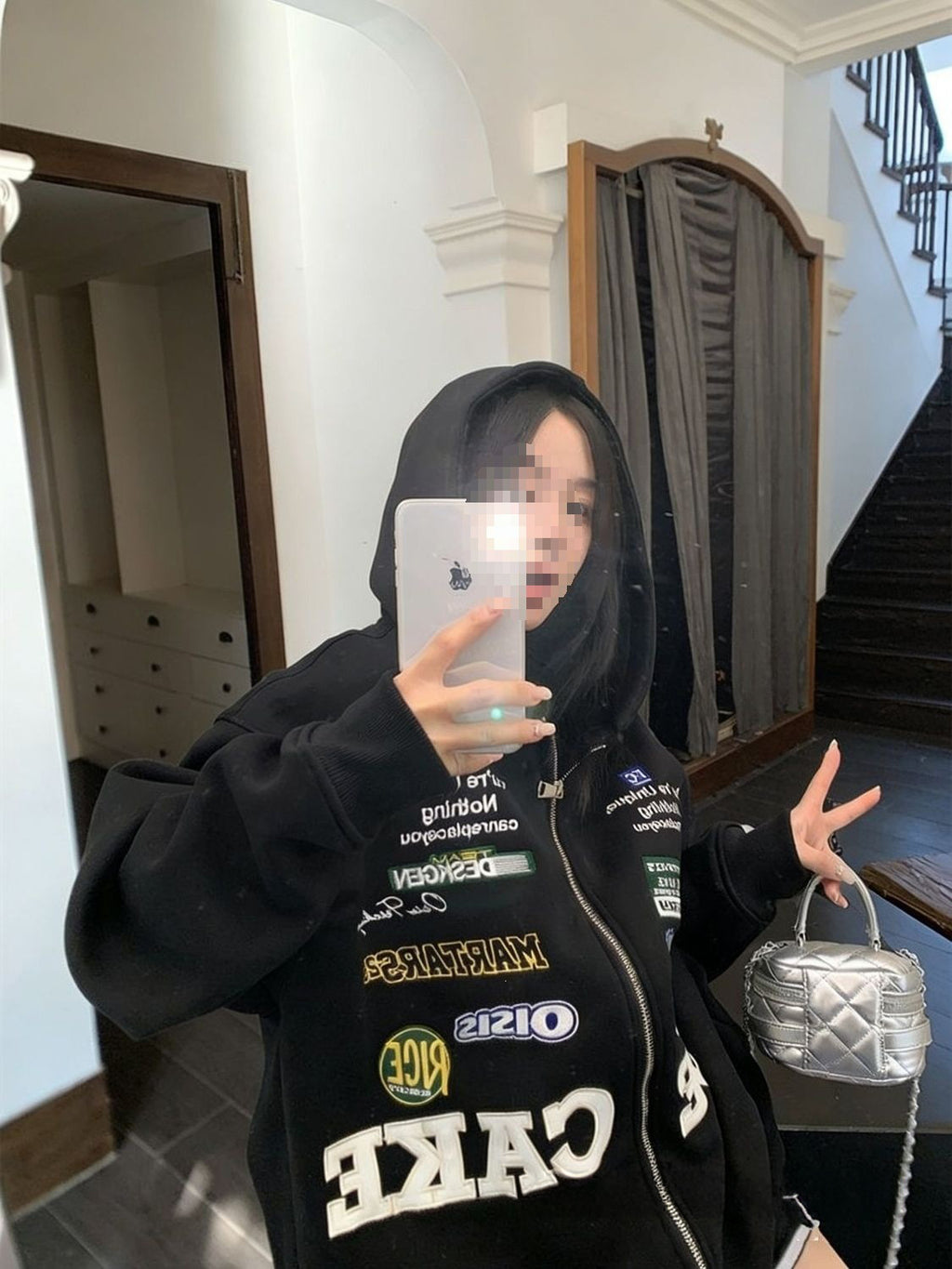 Hoodie zip parka フード付きジップパーカー