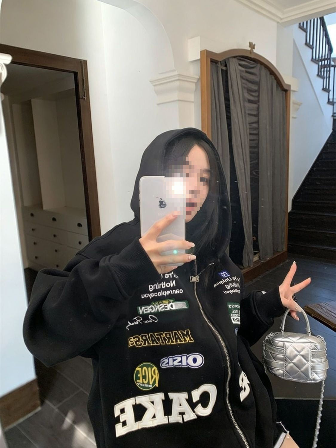 Hoodie zip parka フード付きジップパーカー