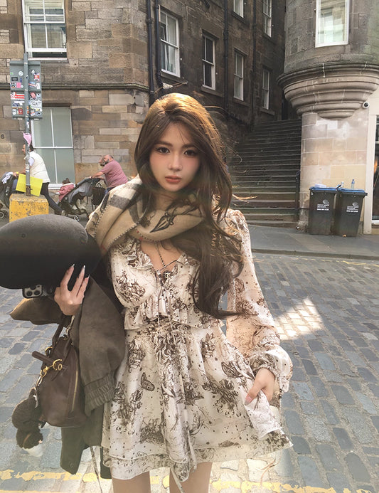 Patterned Mini Dress パターン ミニドレス