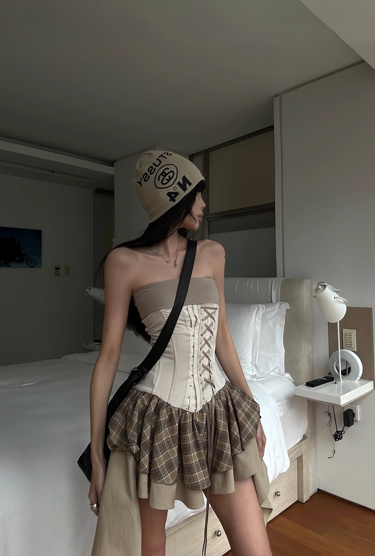 Check Tube Dress チェック チューブドレス