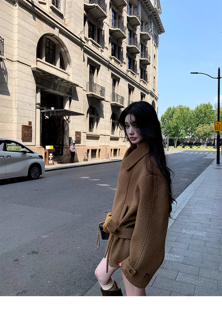 Brown Short Coat ブラウン ショート コート