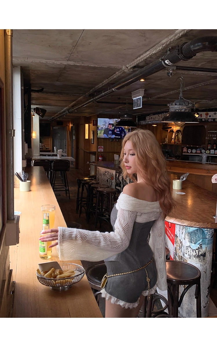 Off shoulder tops shorts オフショルダートップス ショートパンツ