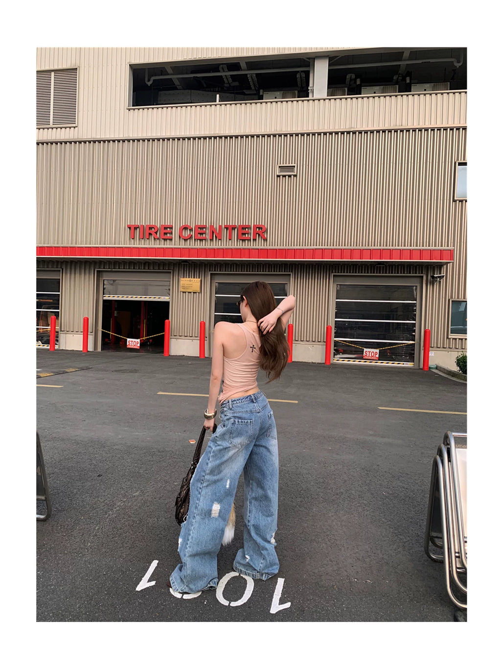 Light Color Damage Denim Tank ライトカラー ダメージ デニム タンク