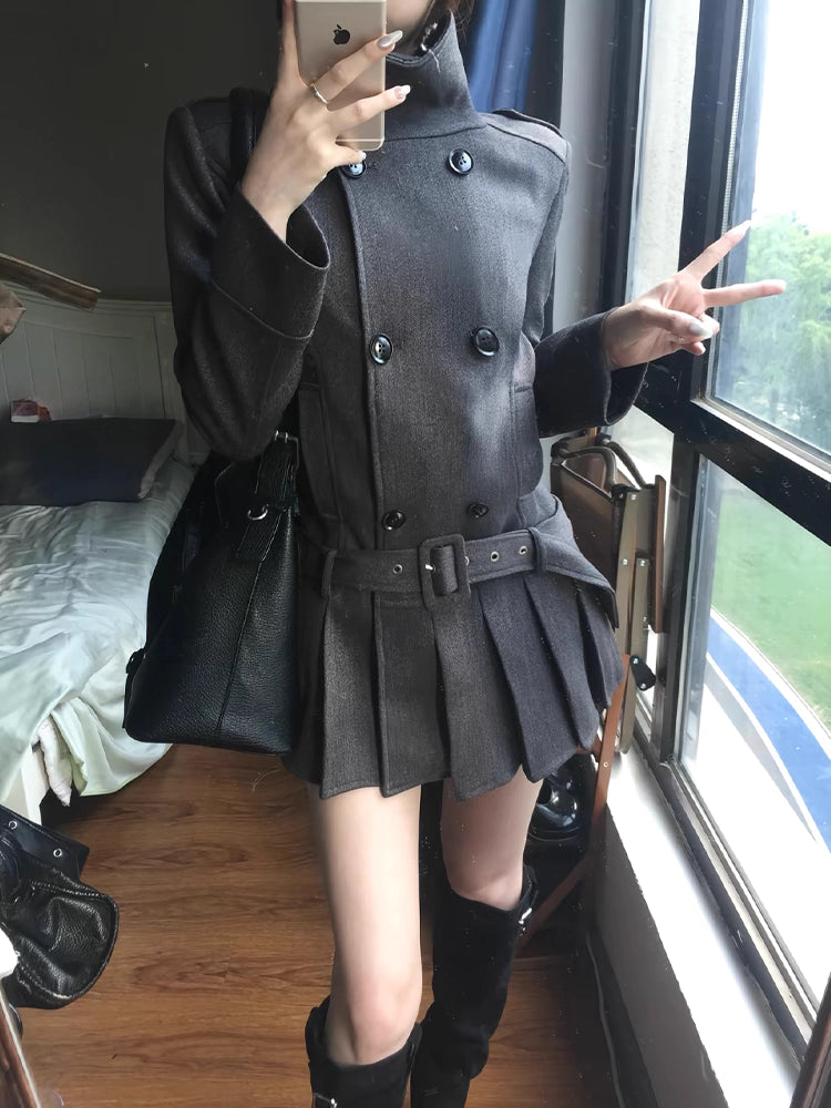 Pleated Coat Dress プリーツ コート ドレス