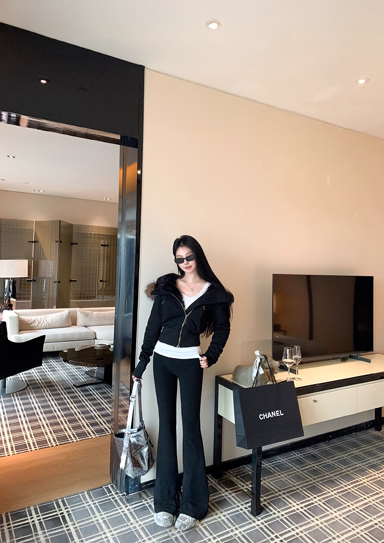 Short Sweat Fur Hoodie ショートスウェット ファーフーディ