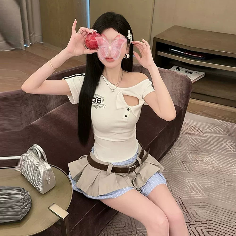 Two-piece Pleated mini skirt ツーピースプリーツミニスカート