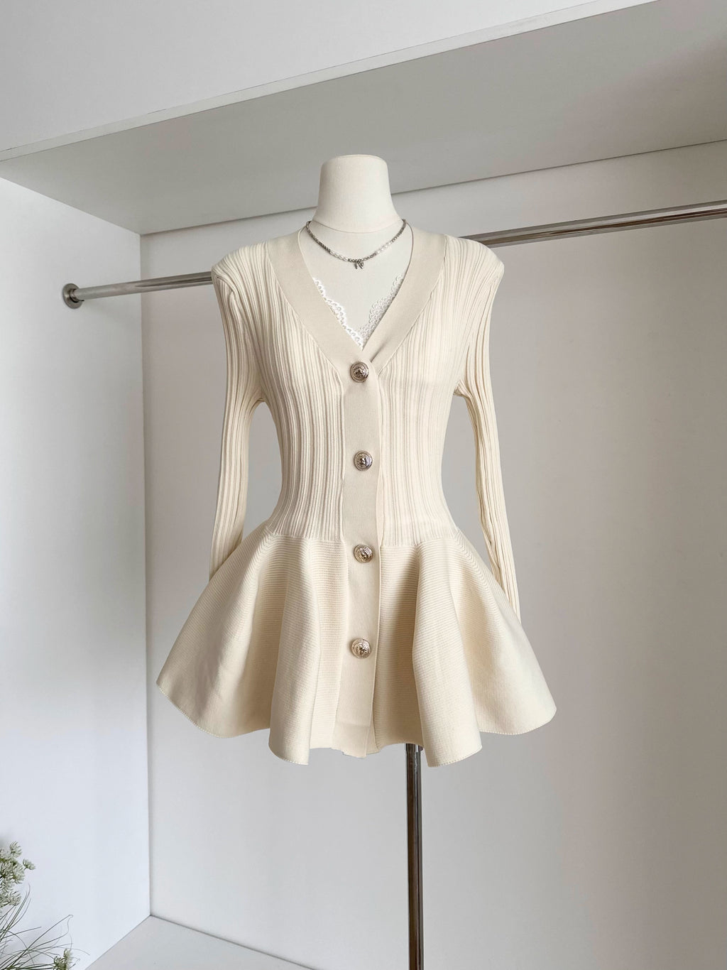 Flare Knit Cardigan Dress フレア ニット カーディガン ドレス