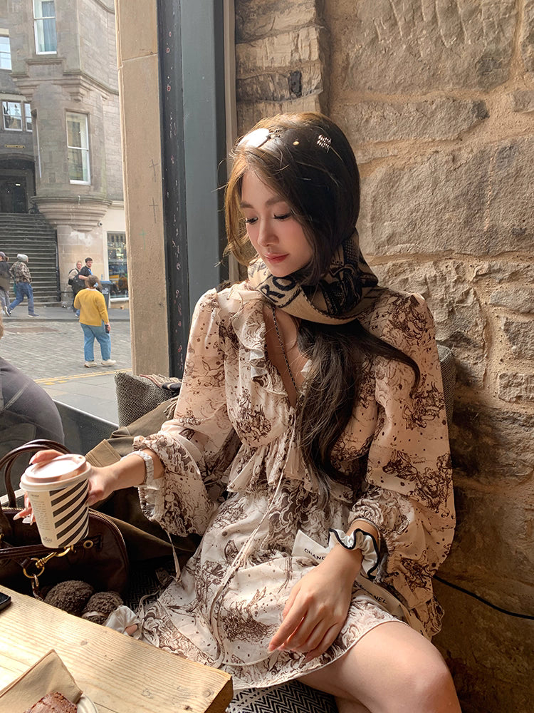 Patterned Mini Dress パターン ミニドレス