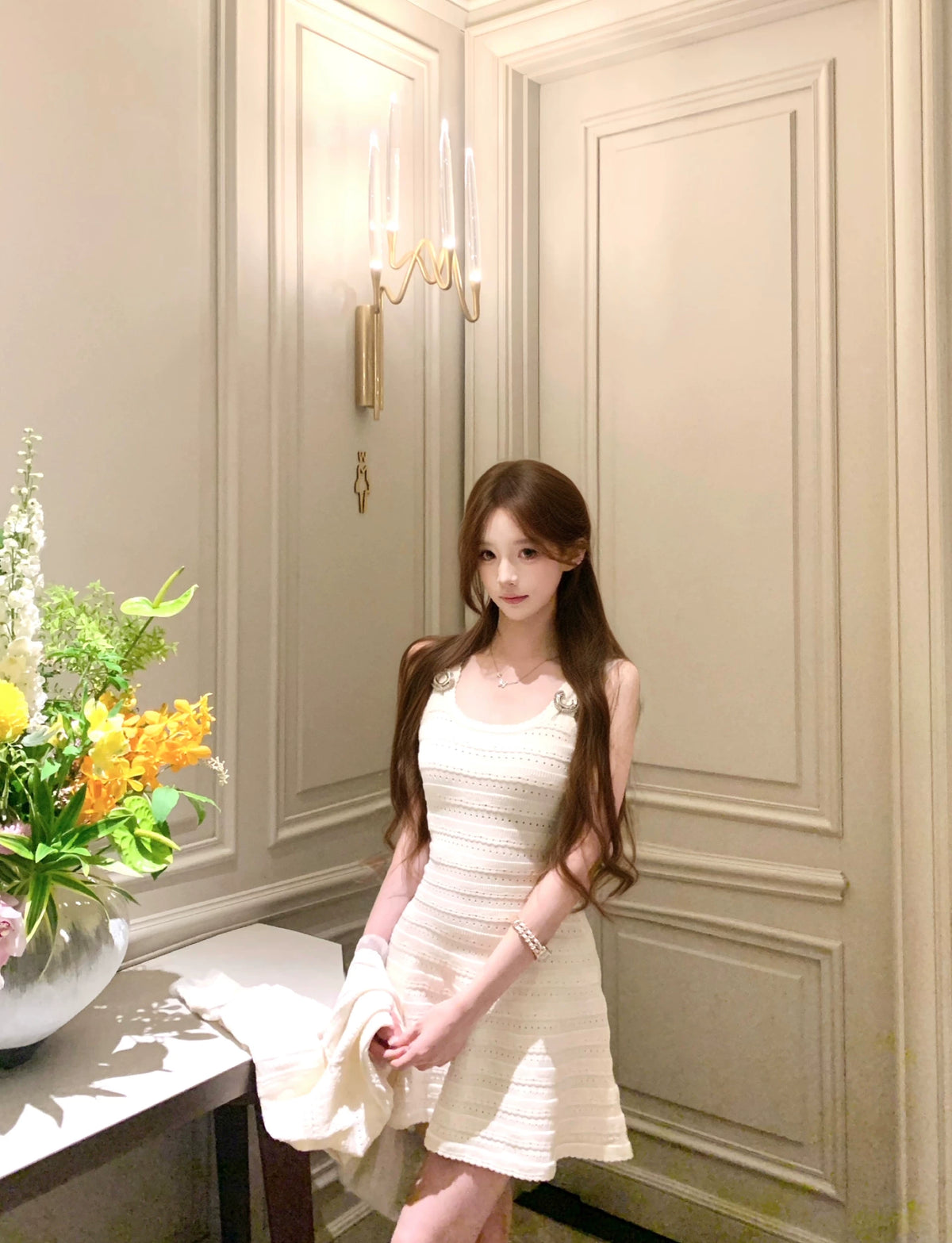 Sleeveless knit Dress & Cardigan ノースリーブニットドレス&カーディガン