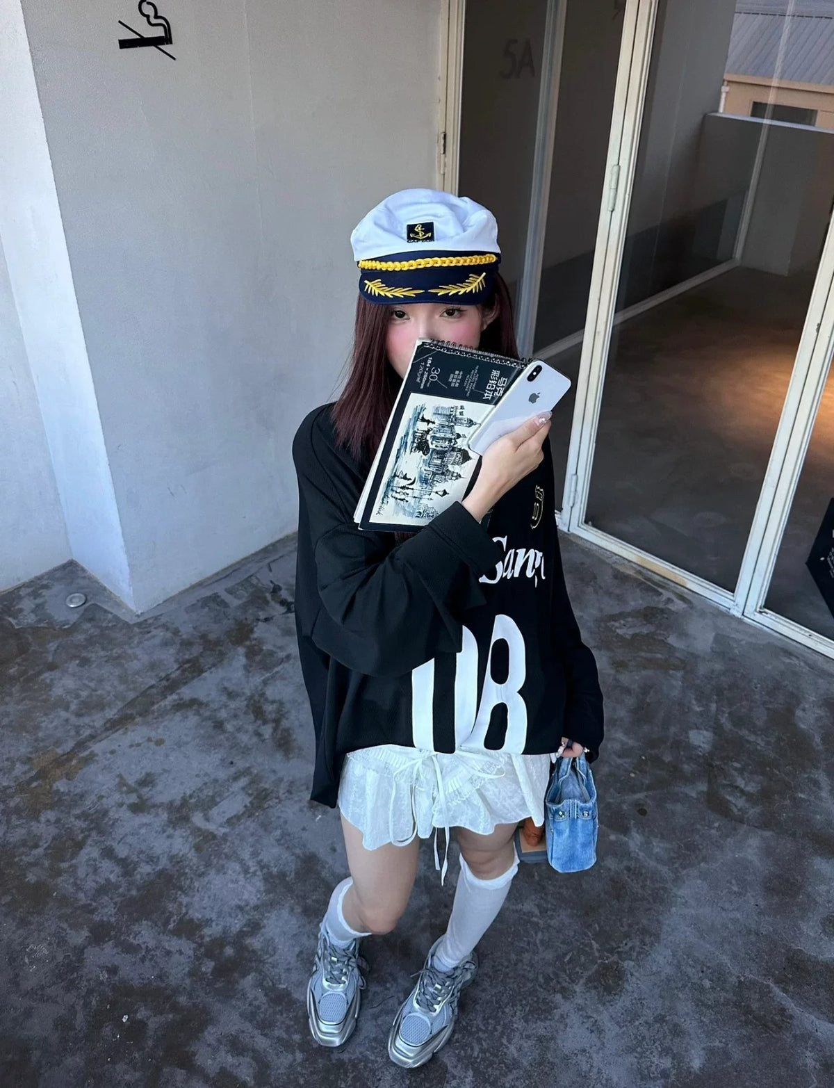 Print Embroidery patch Long-sleeve T-shirt/T-shirt プリント刺繍ワッペン ロングスリーブティー/ティーシャツ