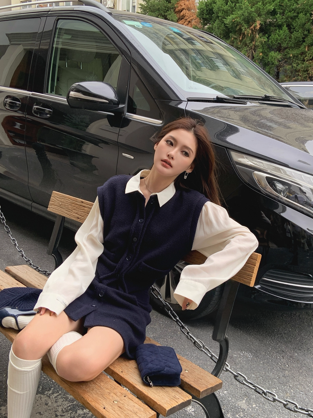 Vest Shirts & Skirt setup ベスト＆スカートセットアップ