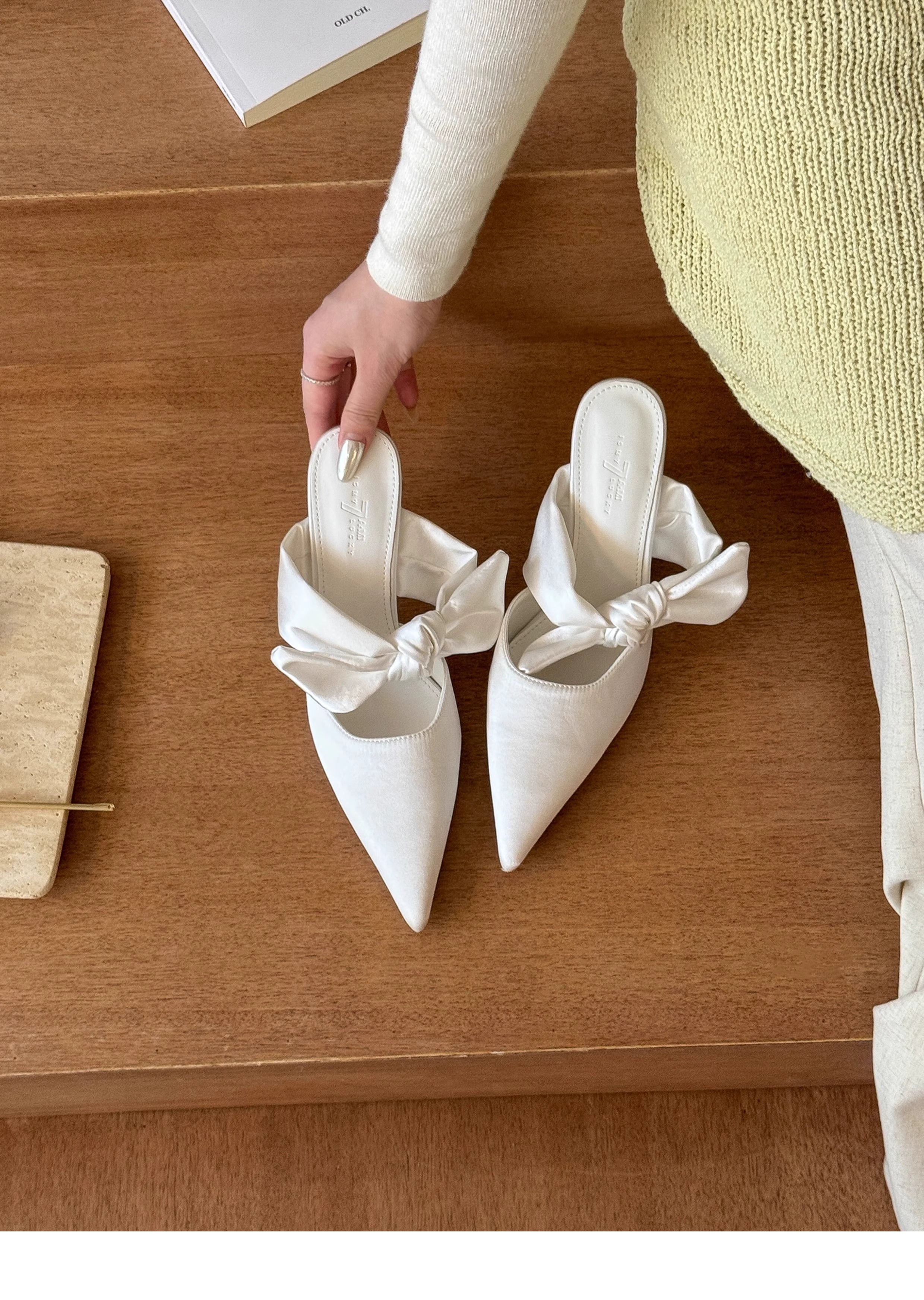 Ribbon Satin Mule リボン サテン ミュール