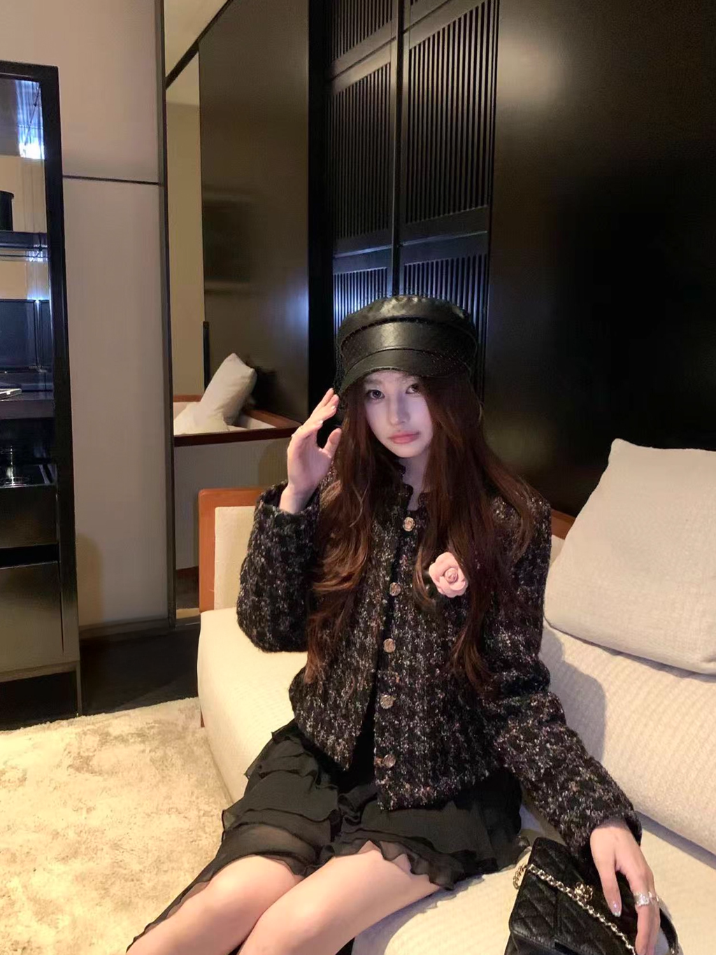 Asymmetry Shifon Maxi Skirt アシンメトリー シフォン スカート