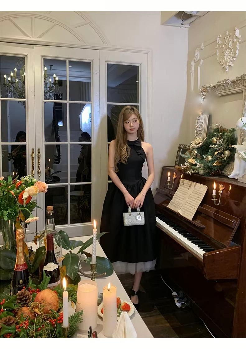 Ribbon Long Tule Dress  リボンロングチュールドレス