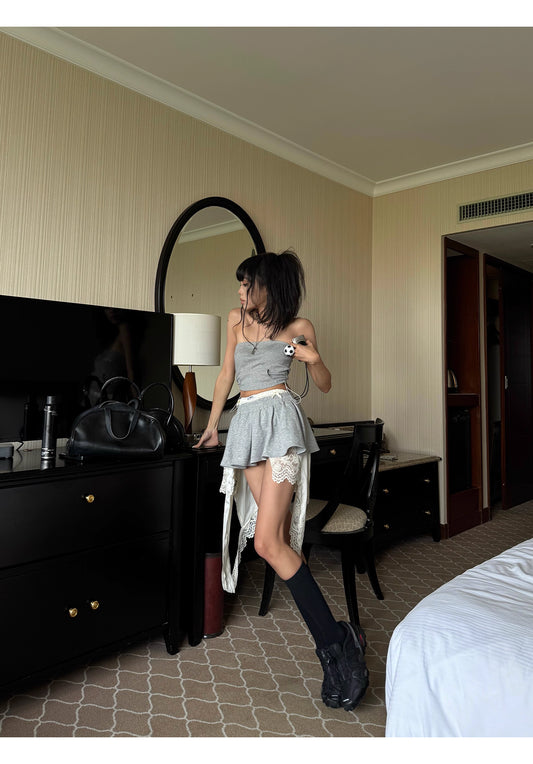 Bare top Lace design Skirt ベアトップ レースデザイン スカート