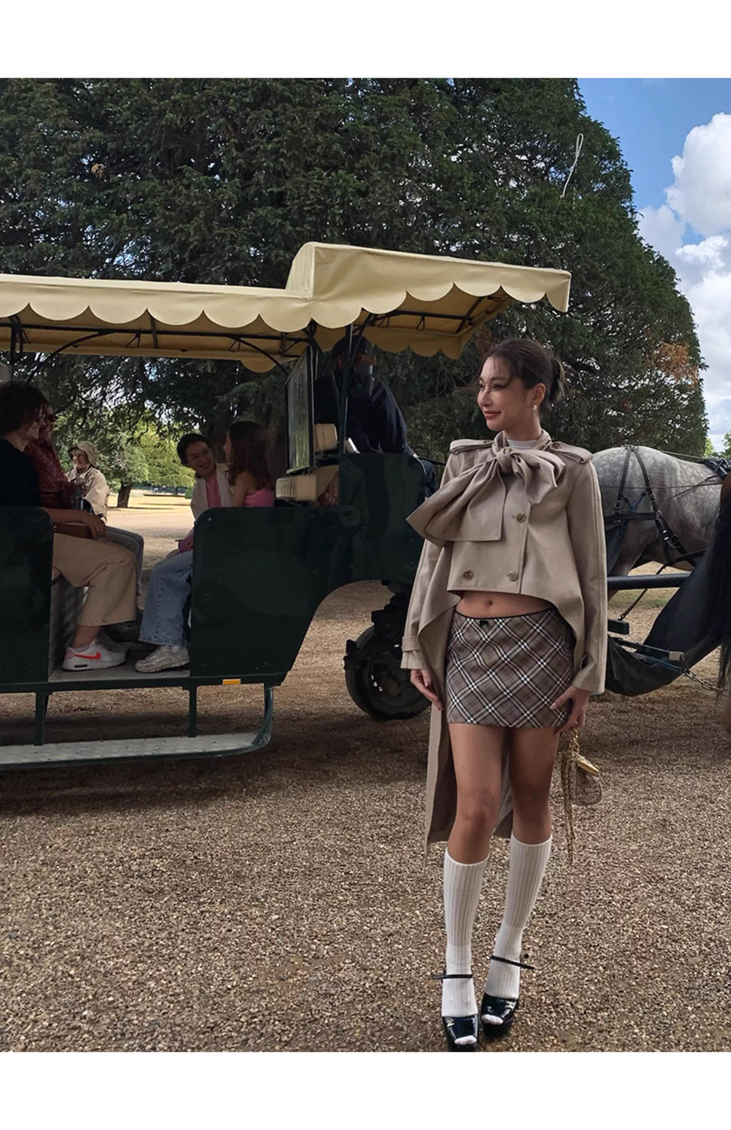 Ribbon trench coat リボン トレンチコート