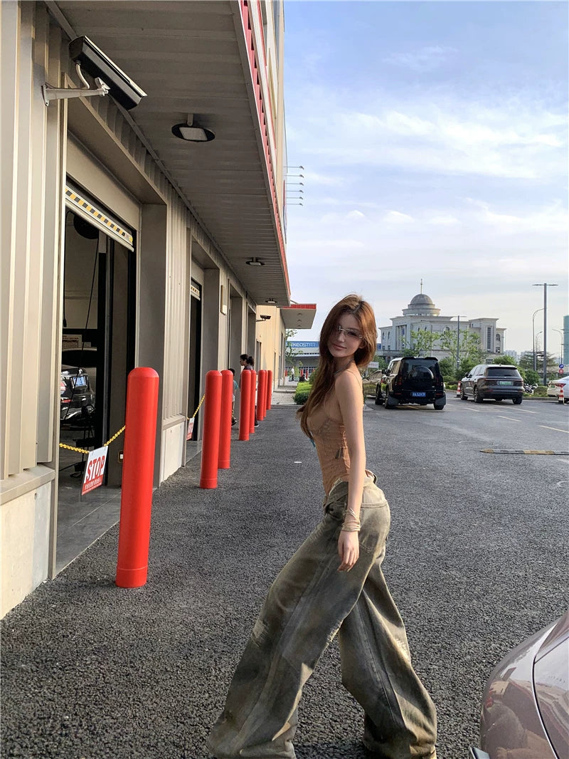 Patch Stich Damage Denim Body suits  パッチステッチ ダメージ デニム ボディスーツ