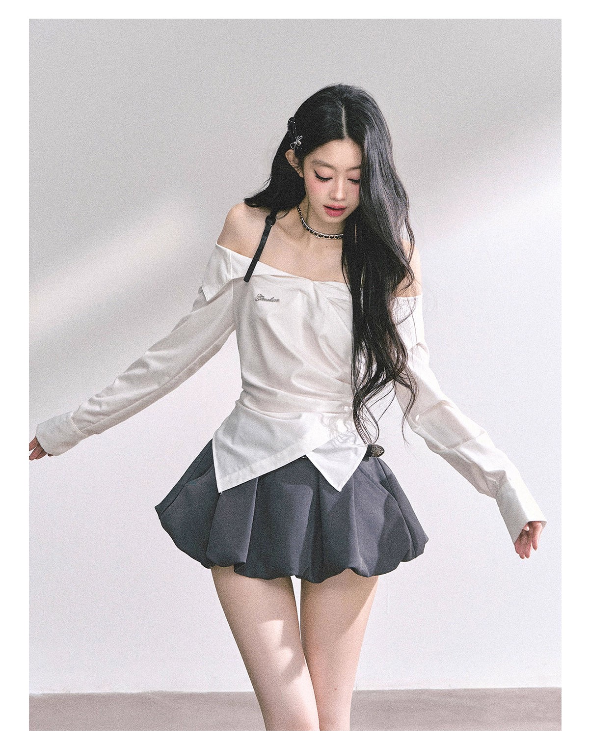 Off shoulder shirt オフショルダーシャツ