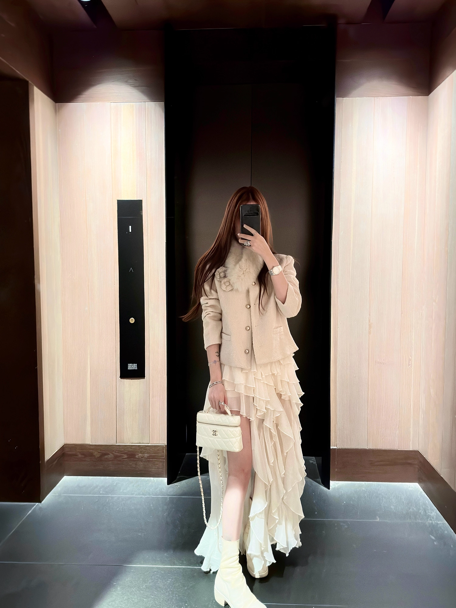 Asymmetry Shifon Maxi Skirt アシンメトリー シフォン スカート