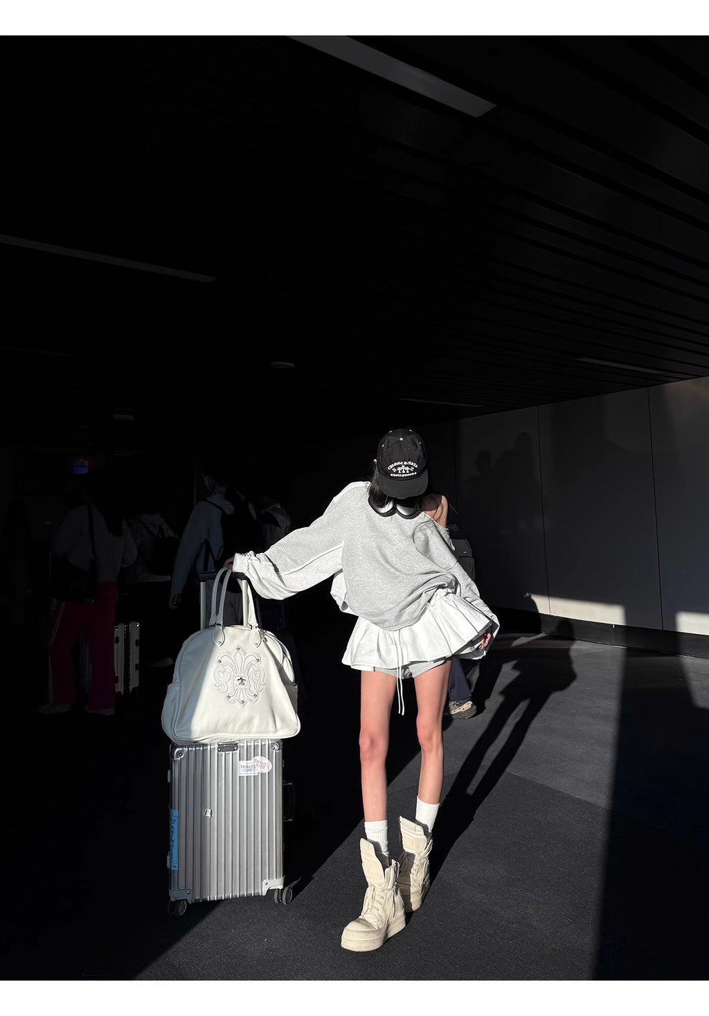 Off shoulders Tops sweat skirt オフショルダートップス レイヤードスカート　