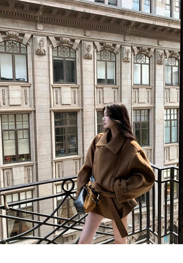 Brown Short Coat ブラウン ショート コート