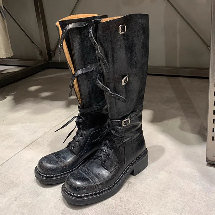 Lace-up platform marten boots レースアッププラットフォームマーティンブーツ