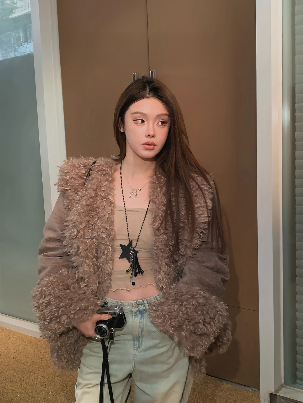 Fur Big Lapel Jacket ファー ビッグ ラペル ジャケット