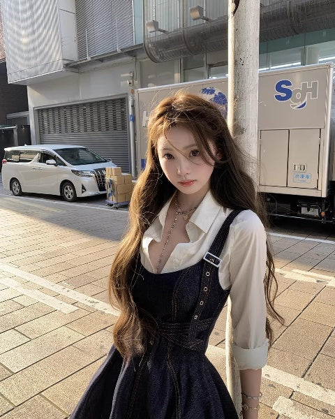 Denim Strap Dress デニムストラップ ドレス