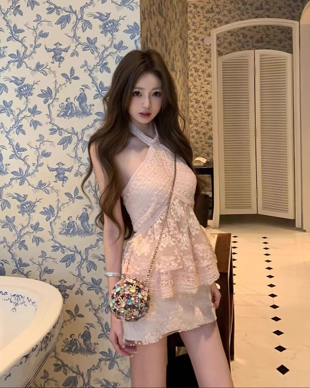Halter Neck Tops& Skirt Set up ホルターネックトップ＆スカート セットアップ