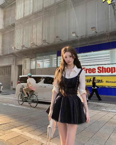 Denim Strap Dress デニムストラップ ドレス